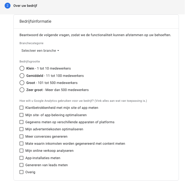 Deel bedrijfsgegevens